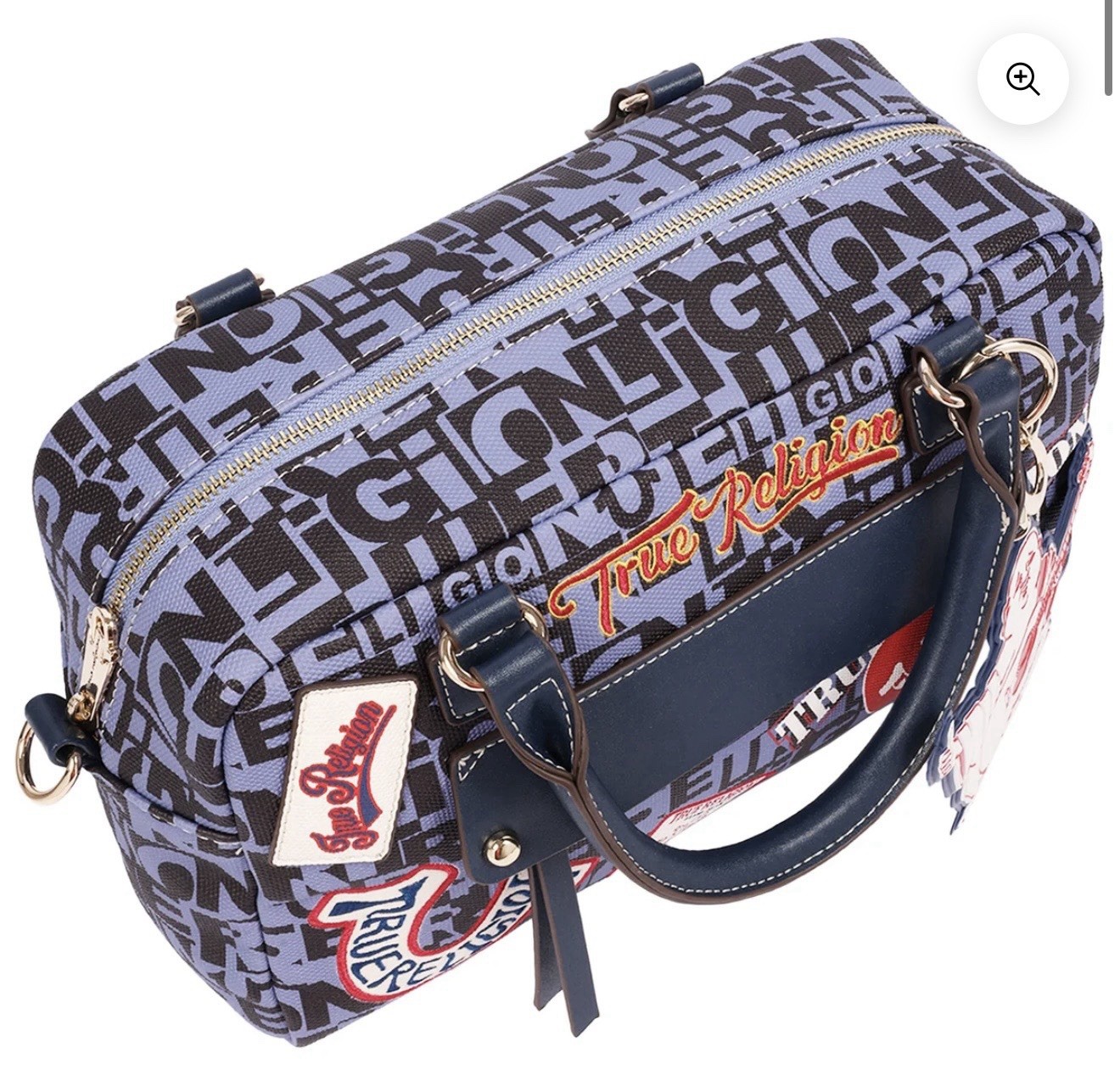 Women’s True Religion Multi Patch Logo Satchel And Crossbody Handbag NWT