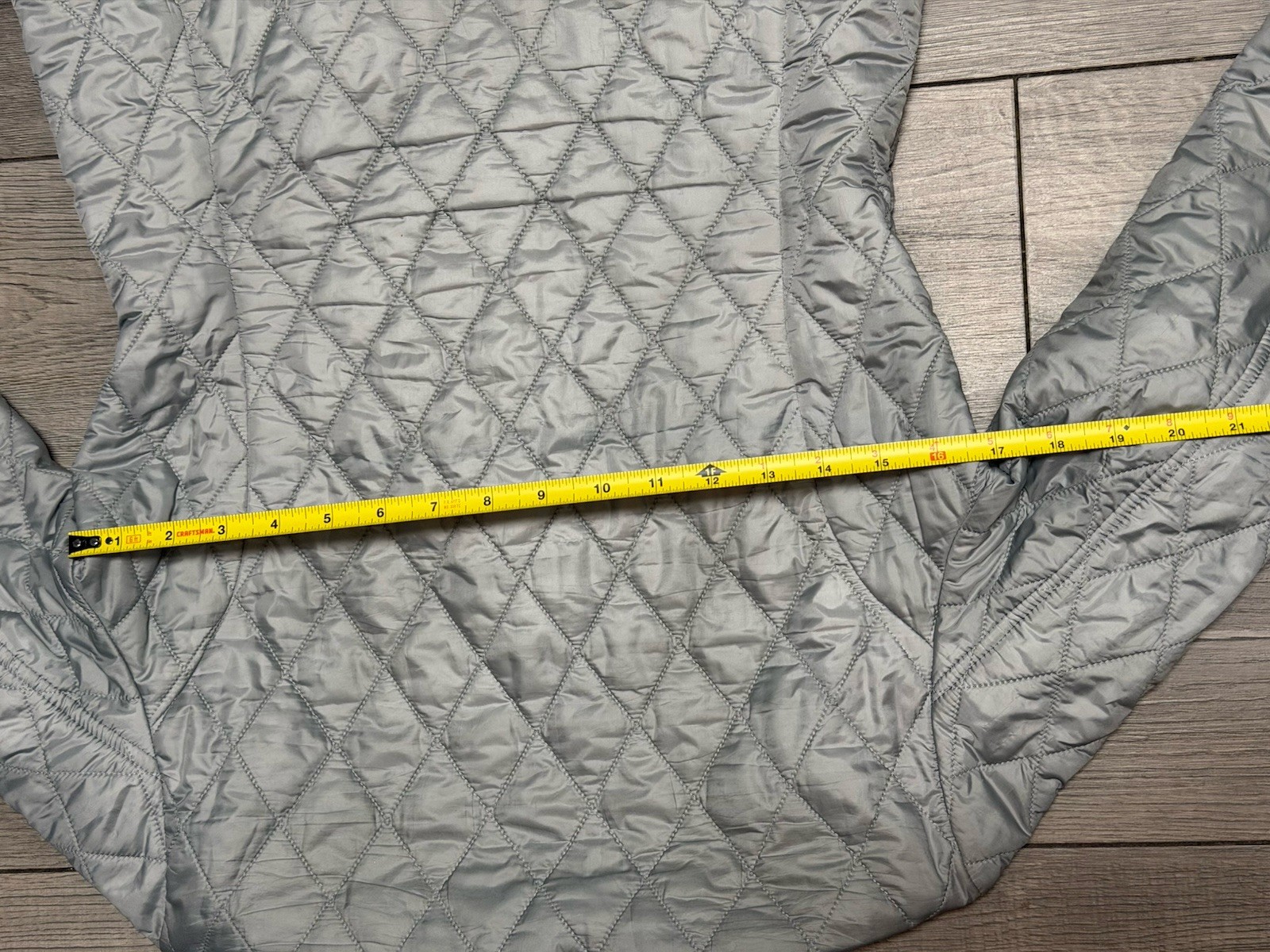 Women’s Waterville Italy Quilted Light Gray Jacket Size 42