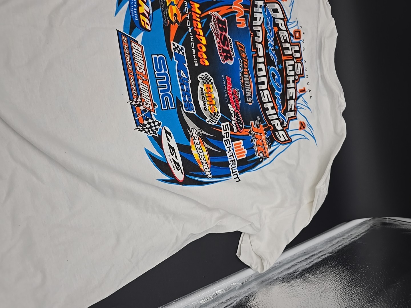 Custom Works 2012 US Open Wheel XL New T SHIRT Dirt Oval Gfrp Bms Bsr Rc Car