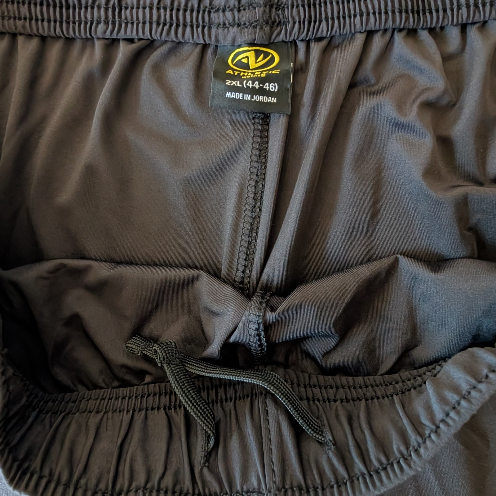 Jersey Comfort Shorts Men’s 2XL (44-46) Elastic Waist Front Pockets Black & Blue