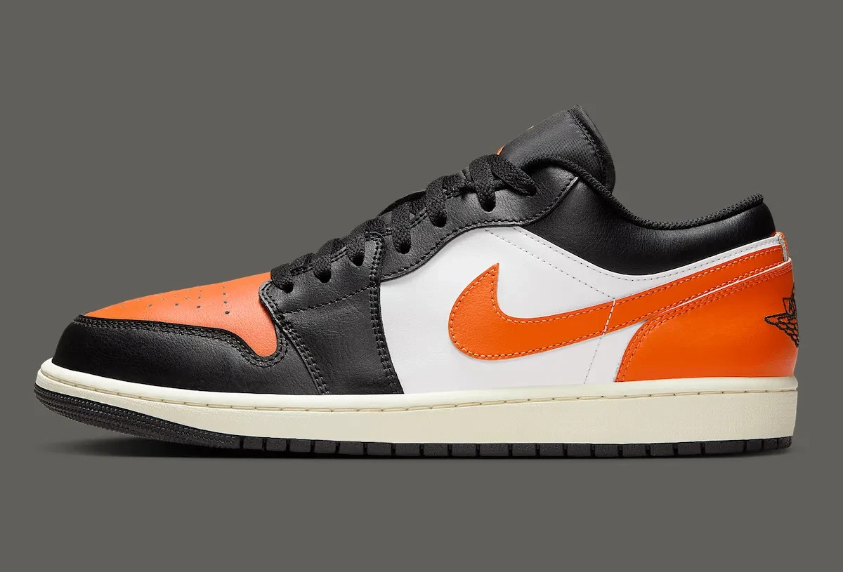 Nike Air Jordan 1 Low Shoe Shattered Backboard Orange Black 553558-081 Men’s NEW