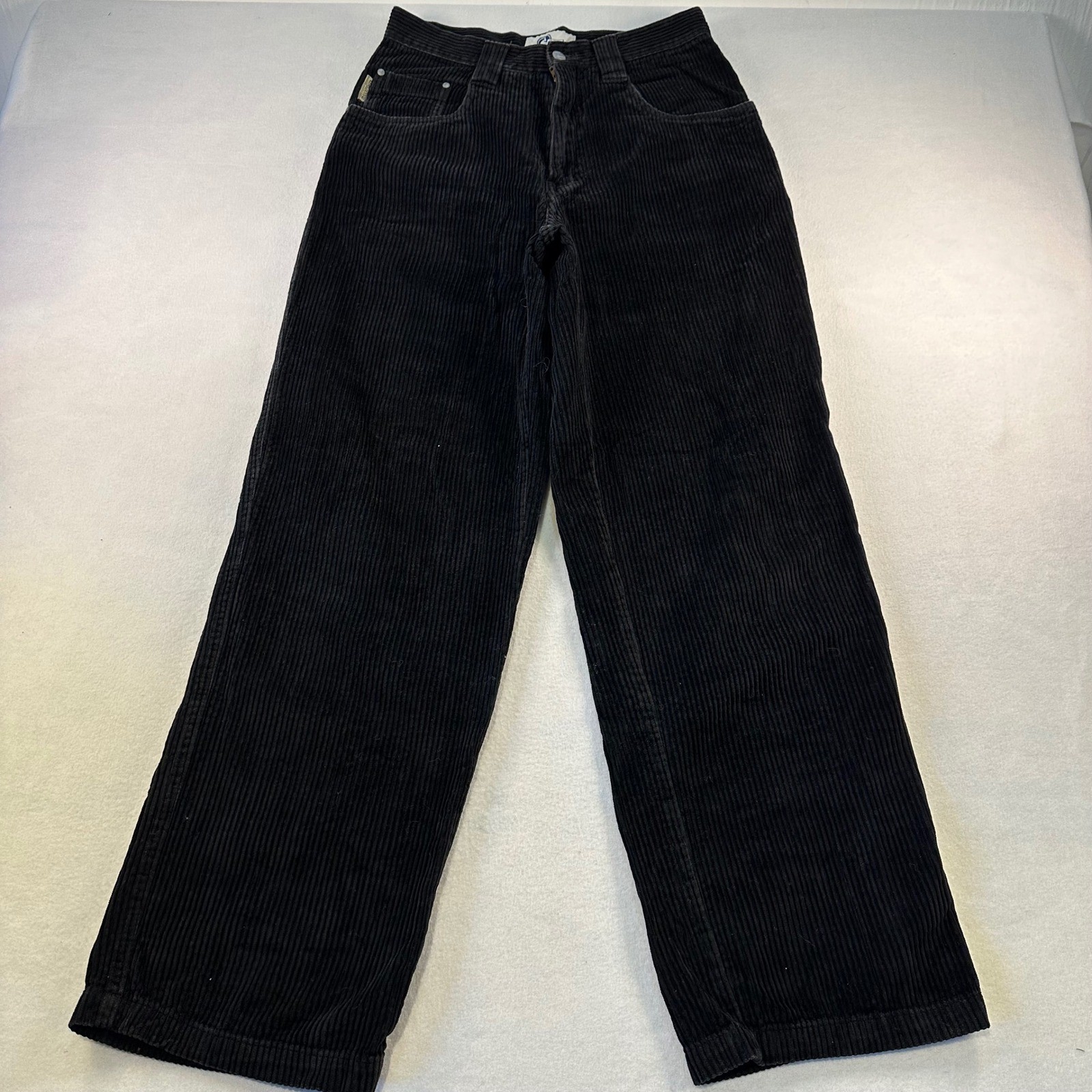 Arizona Jean Company Mens Black Wide Wale Corduroy Pants 30×32 Vintage Style
