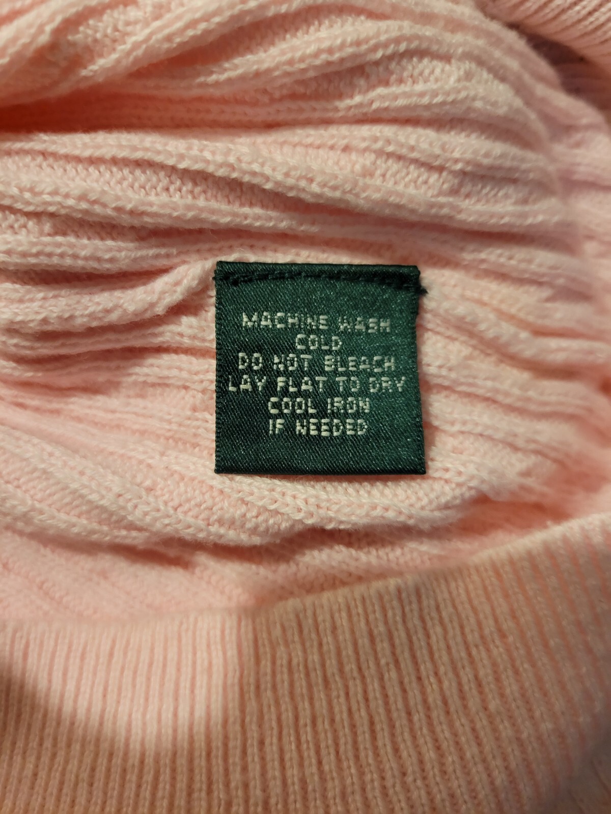 Lauren Ralph Lauren Sweater V Neck Pullover Pink Sz Medium Comfy Stretch
