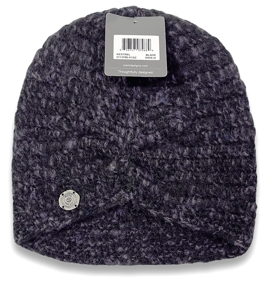 Pistil Kestrel Beanie – NWT Womens One Size Black / Purple – #45067-H1