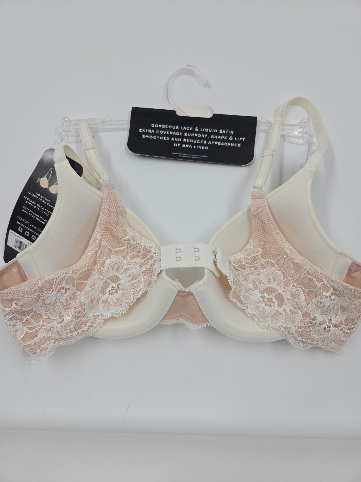 Maidenform Lift & Shape Smooth Luxe Extra Coverage 36A T-shirt Bra In Ivory