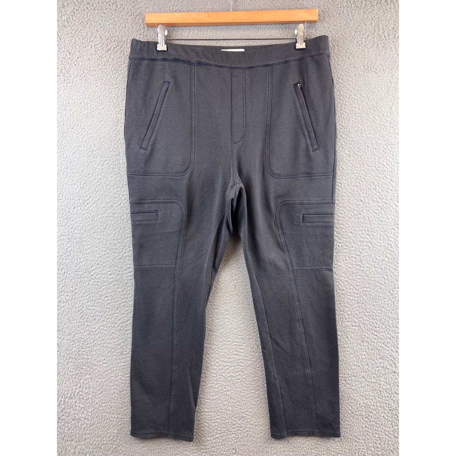 Anthropologie Women’s XL Pull on Pants Cargo Cotton Polyester Elastane