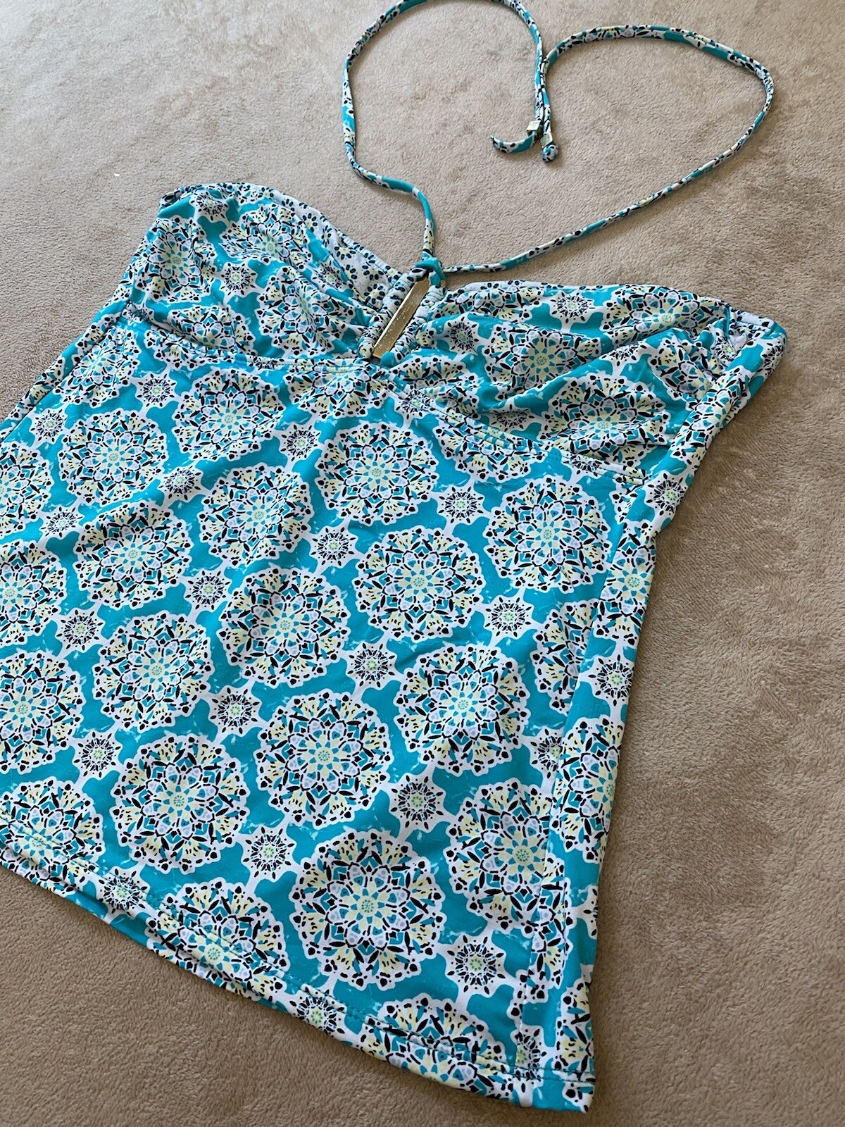 A.N.A A New Approach Womans Size 12 Tankini Top No Padding