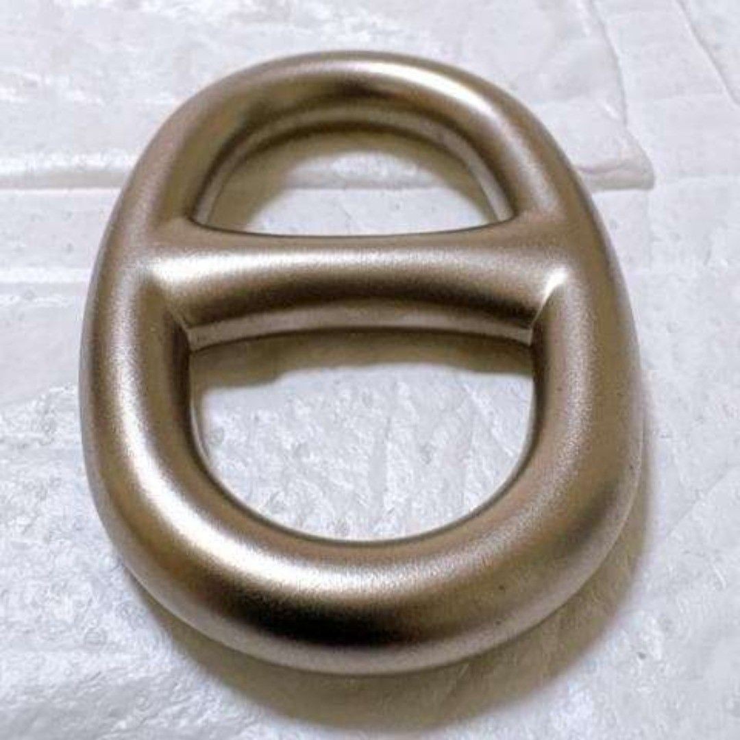 HERMES Scarf Ring Silver Matte Box Included Dimensions 5.5cm x 3.6cm x 0.8cm