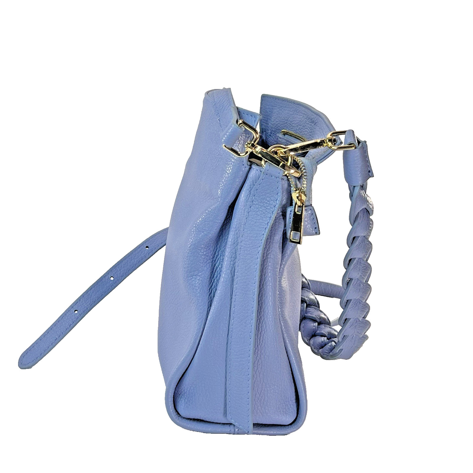 NEW! Italian Genuine Pebbled Leather Purse Combination Handbag/Crossover Design