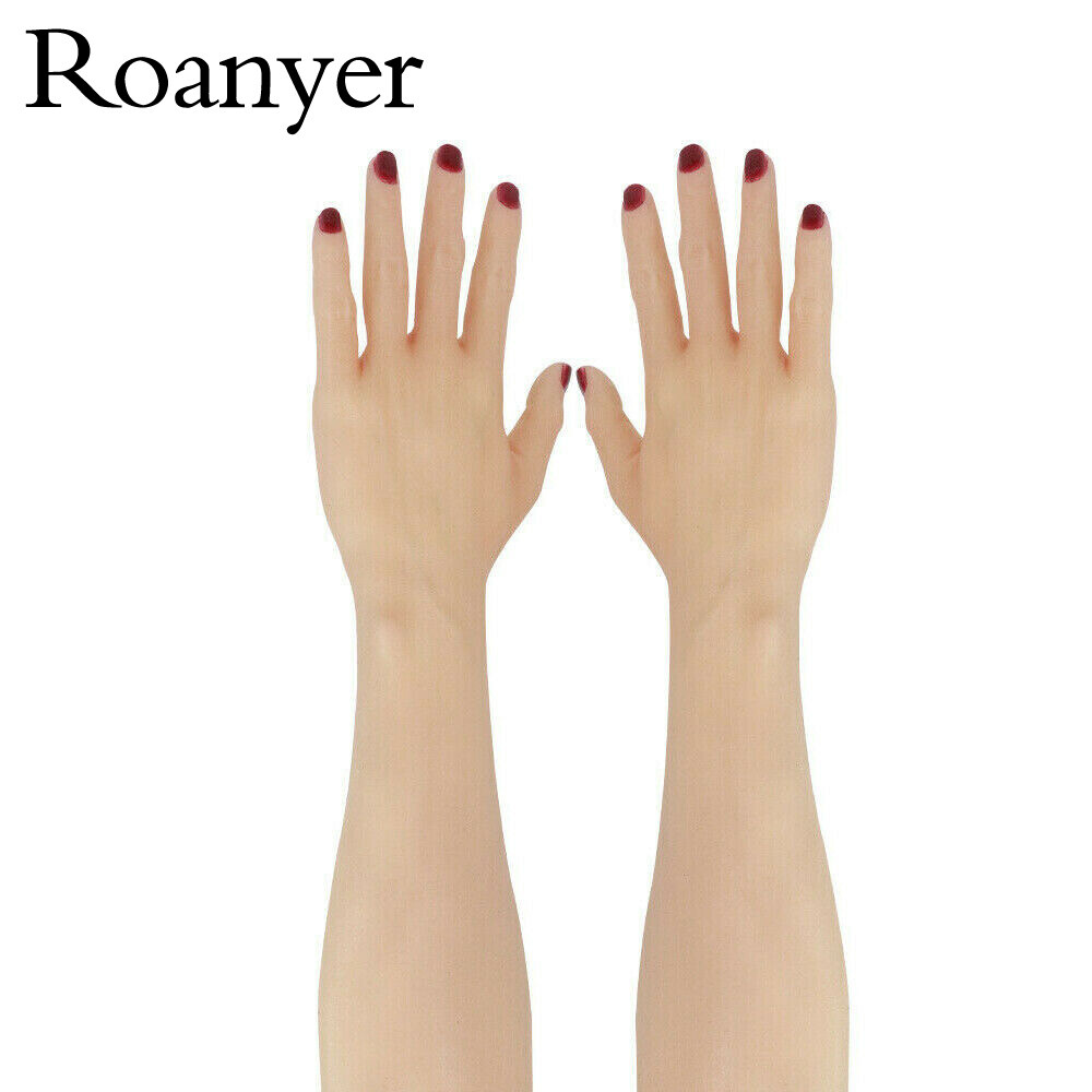 Roanyer Realistic Silicone Female Gloves Hand for Crossdresser DragQueen