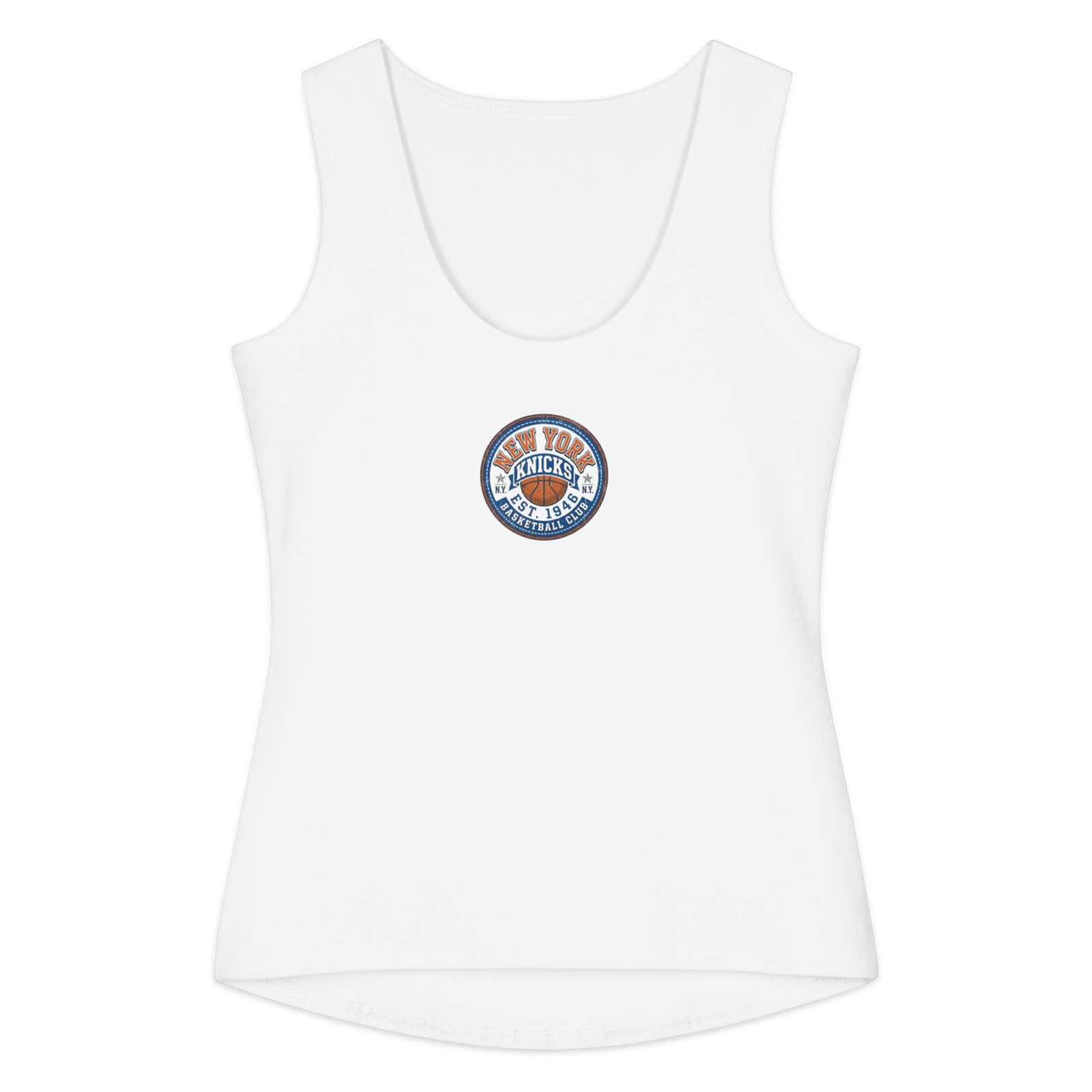 New York Knicks Orange and Blue NYK Inspired Vintage Women’s cotton tank top