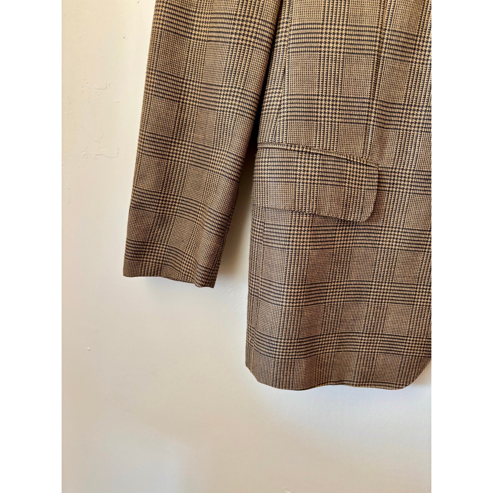 Ermenegildo Zegna Brown Plaid Silk/Wool Sport Coat Blazer Made in Italy– Medium