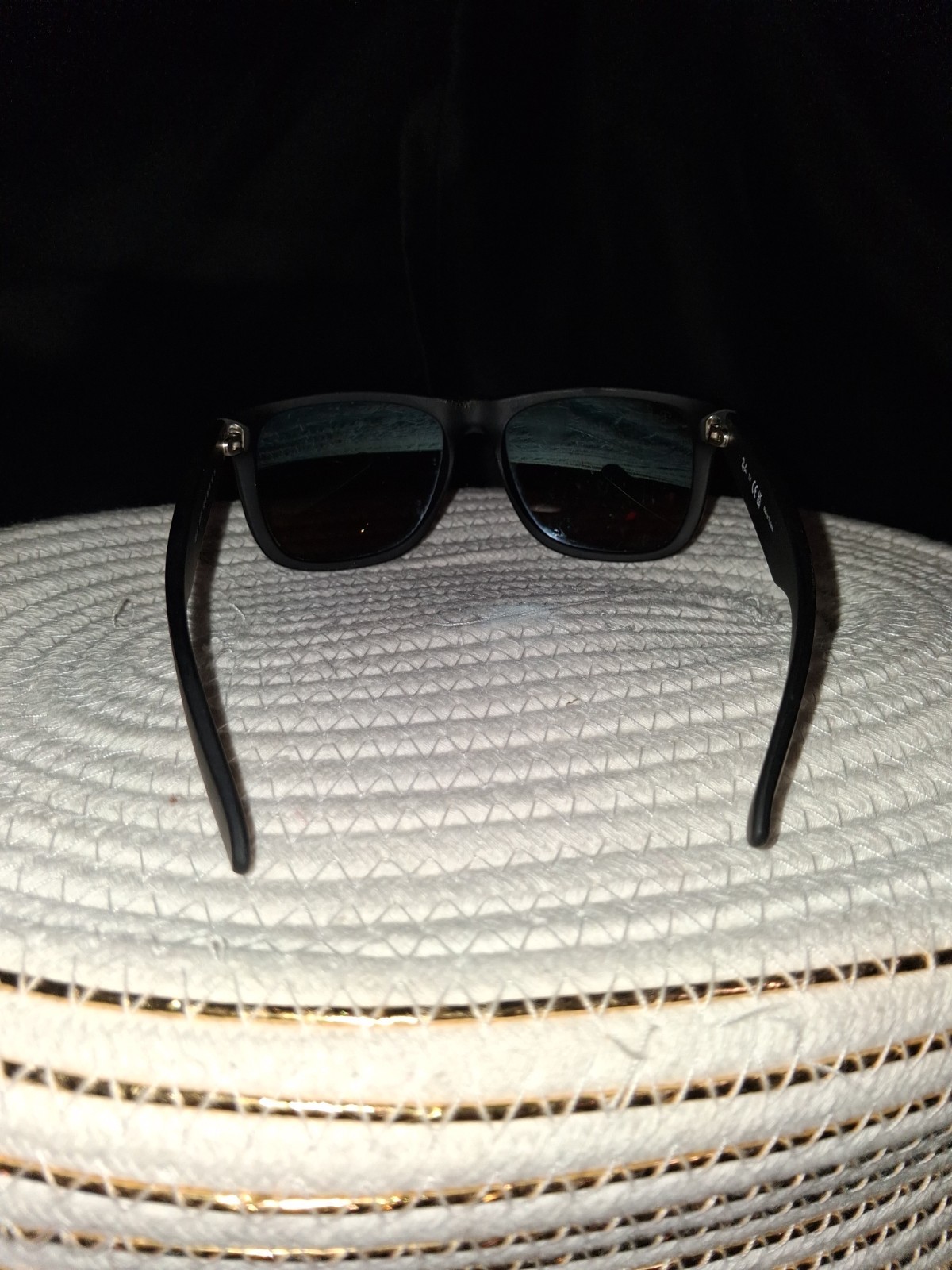 Ray-Ban Justin RB4165 Black Frame Blue Mirrored Sunglasses 54-16