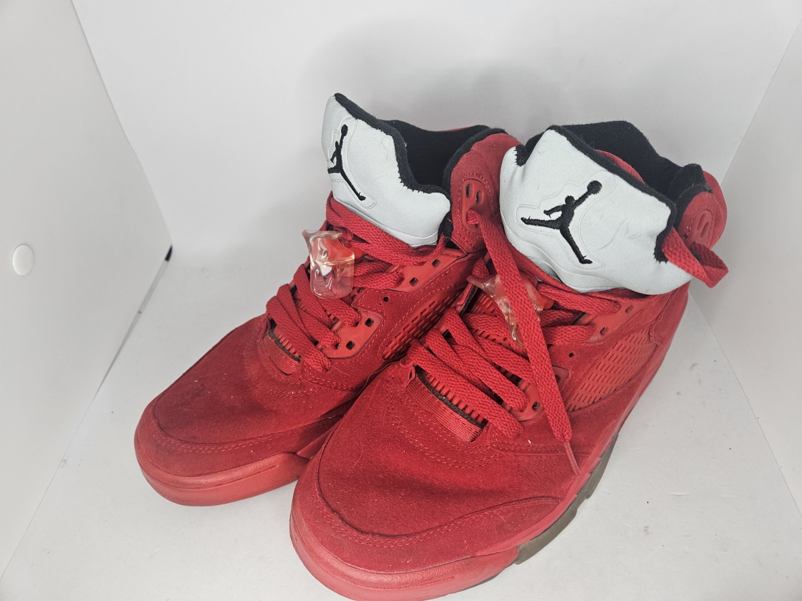 2017 Nike Air Jordan Retro 5 “Red Suede” University Red Basketball Shoes Size 8