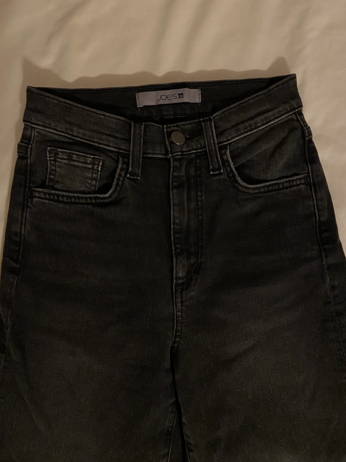 JOE’S JEANS HIGH RISE WIDE LEG ANKLE JEANS IN BLACK MEIRA SIZE 23