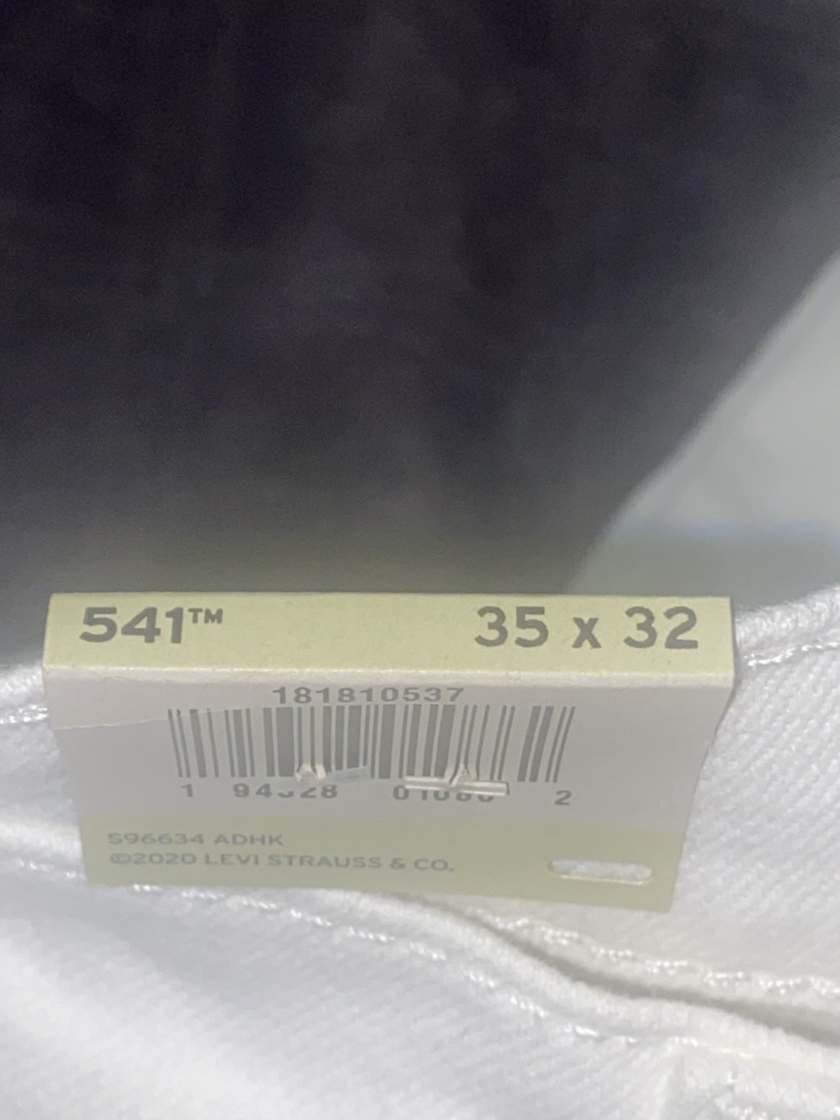 Levi’s 541 Athletic Taper Jeans Men 35×32 White Stretch Denim Levi Stretch.