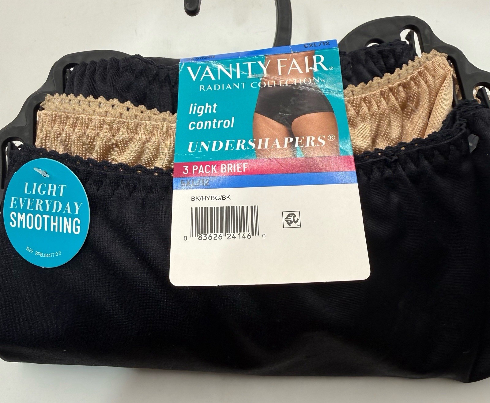 Vanity Fair Radiant Collection 3 Pack Brief Underwear Size 5X Light Control New
