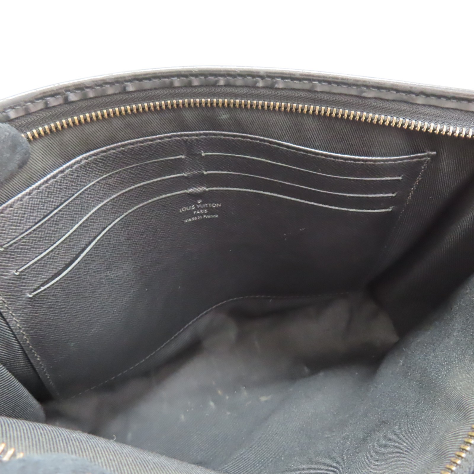 LOUIS VUITTON Pochette Voyage MM Cltuch Bag Monogram Eclipse Black M61692