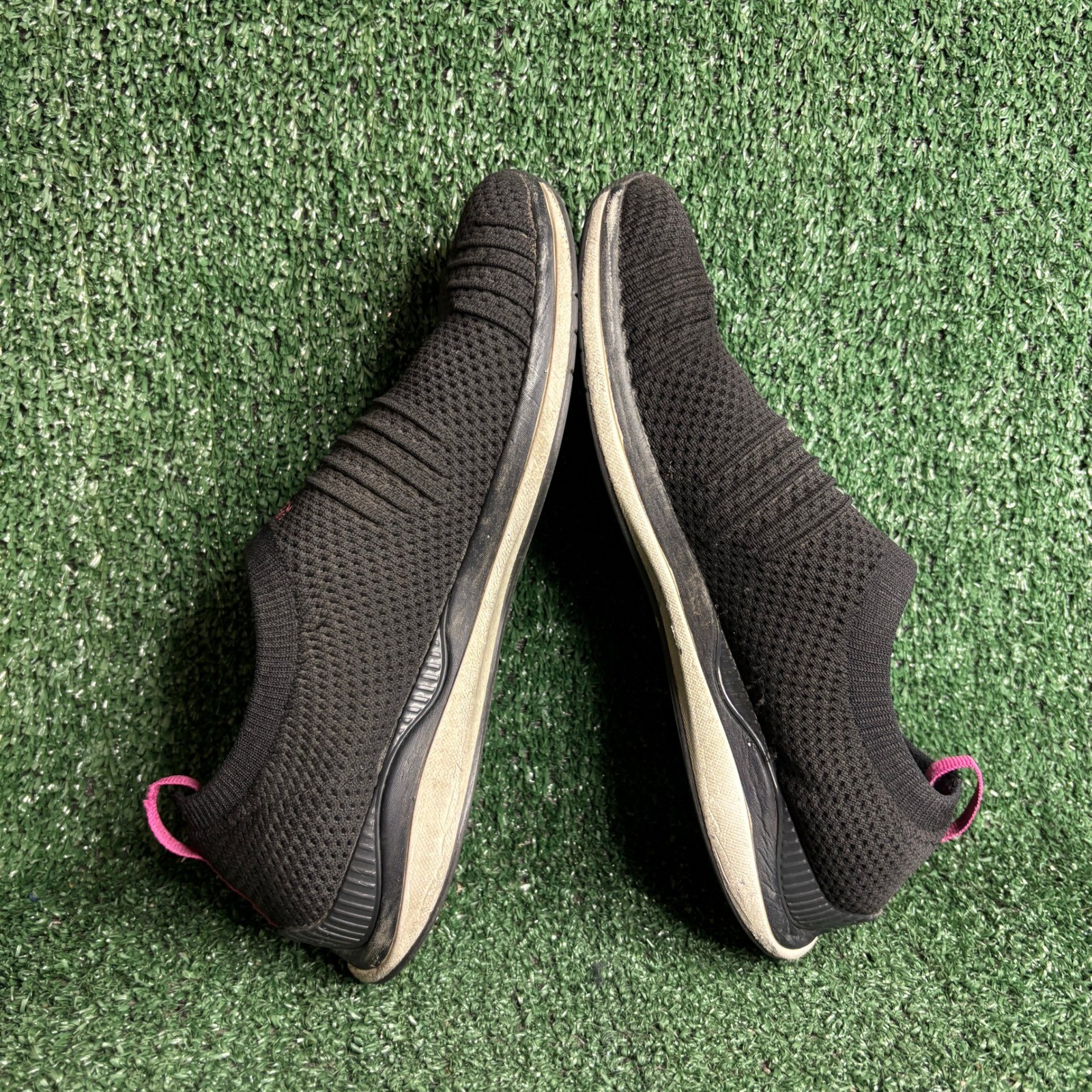 KURU Stride Orthopedic Slip On Knit Breathable Walking Sneaker Black Womens 8.5