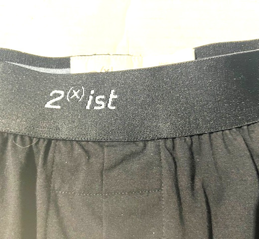 New 2(X)IST Black Cotton Knit Boxer Short Underwear sz M #706 2xist Vintage