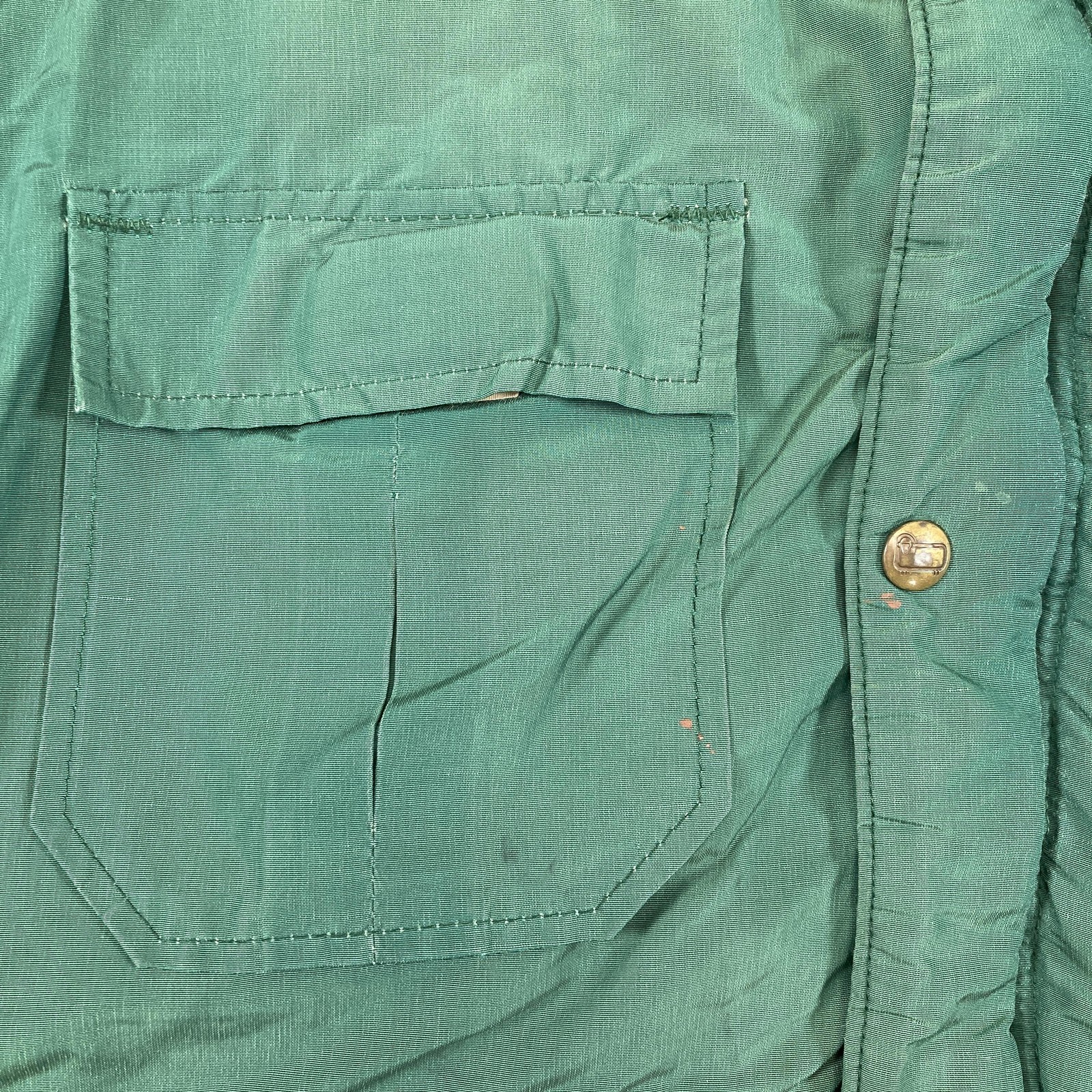 Vintage Woolrich Jacket Mens Large Green Hooded Hunting Parka Coat Plaid Lined