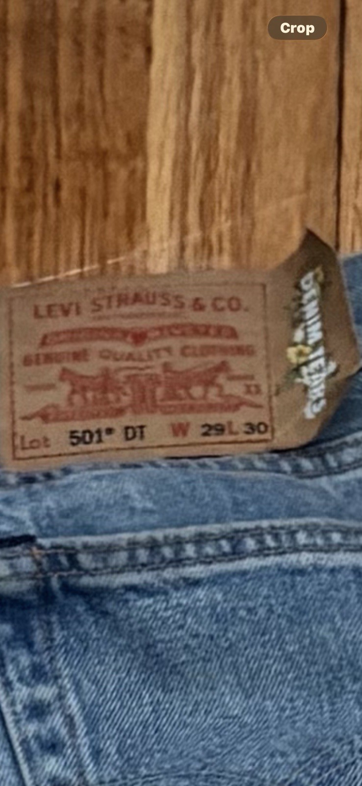 Levi’s 501 Men’s Blue Medium Wash Straight Jeans White Floral Print 5-Pocket