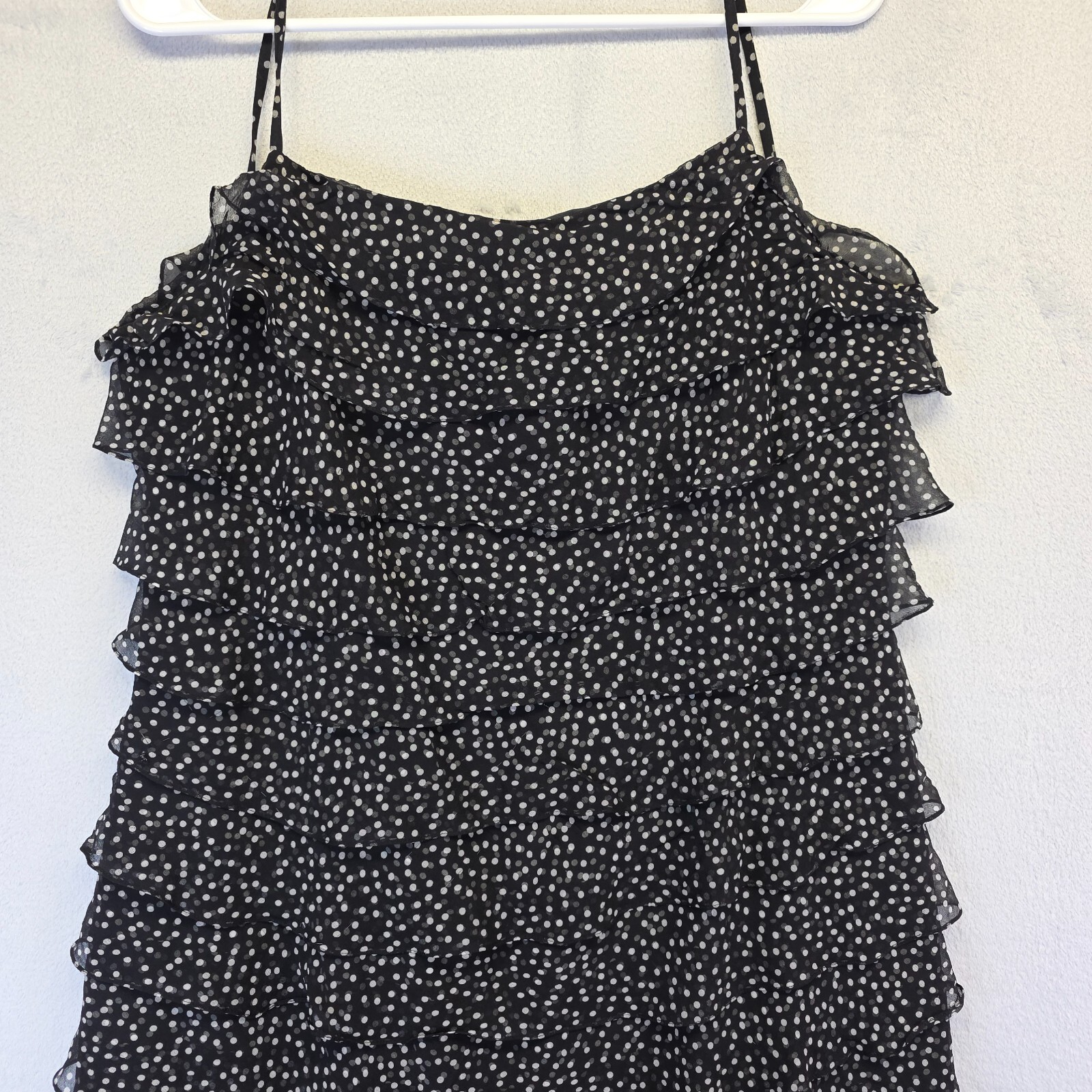 Talbots Silk Slip Dress Womens 14 Tiered Ruffle Whimsigoth Y2K 90s Glam Cocktail