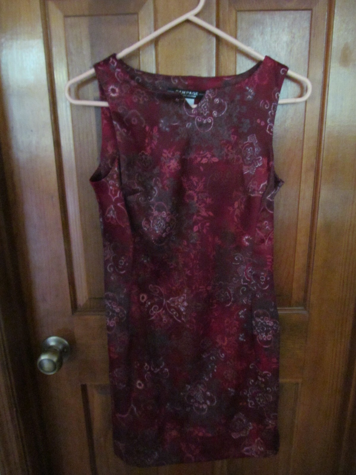 RAMPAGE CLOTHING CO. JUNIOR SIZE 3 GIRLS DRESS BURGANDY PRE-OWNED