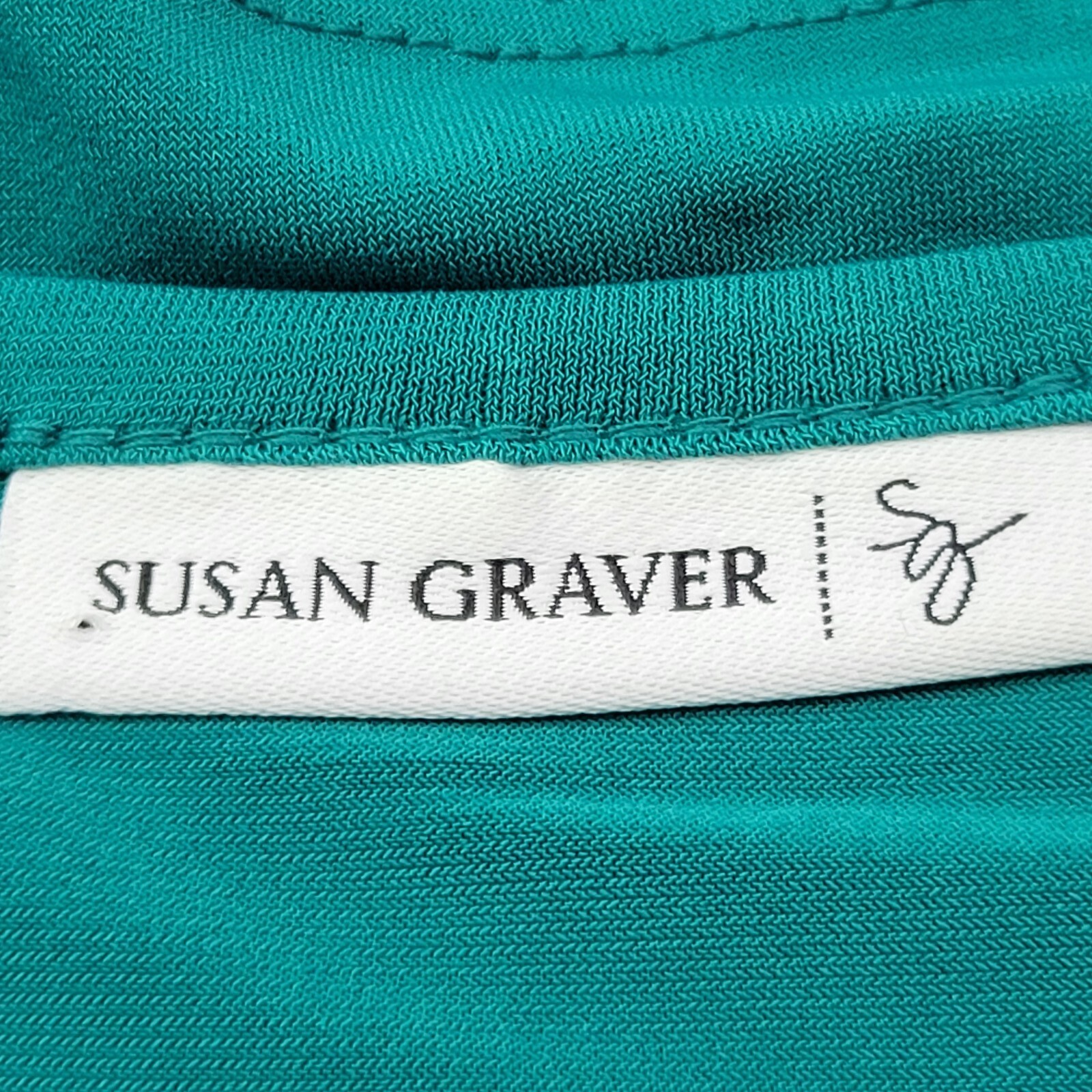 Susan Graver 1X Womens Top Green Ruched Sleeve Pit To Pit 24in