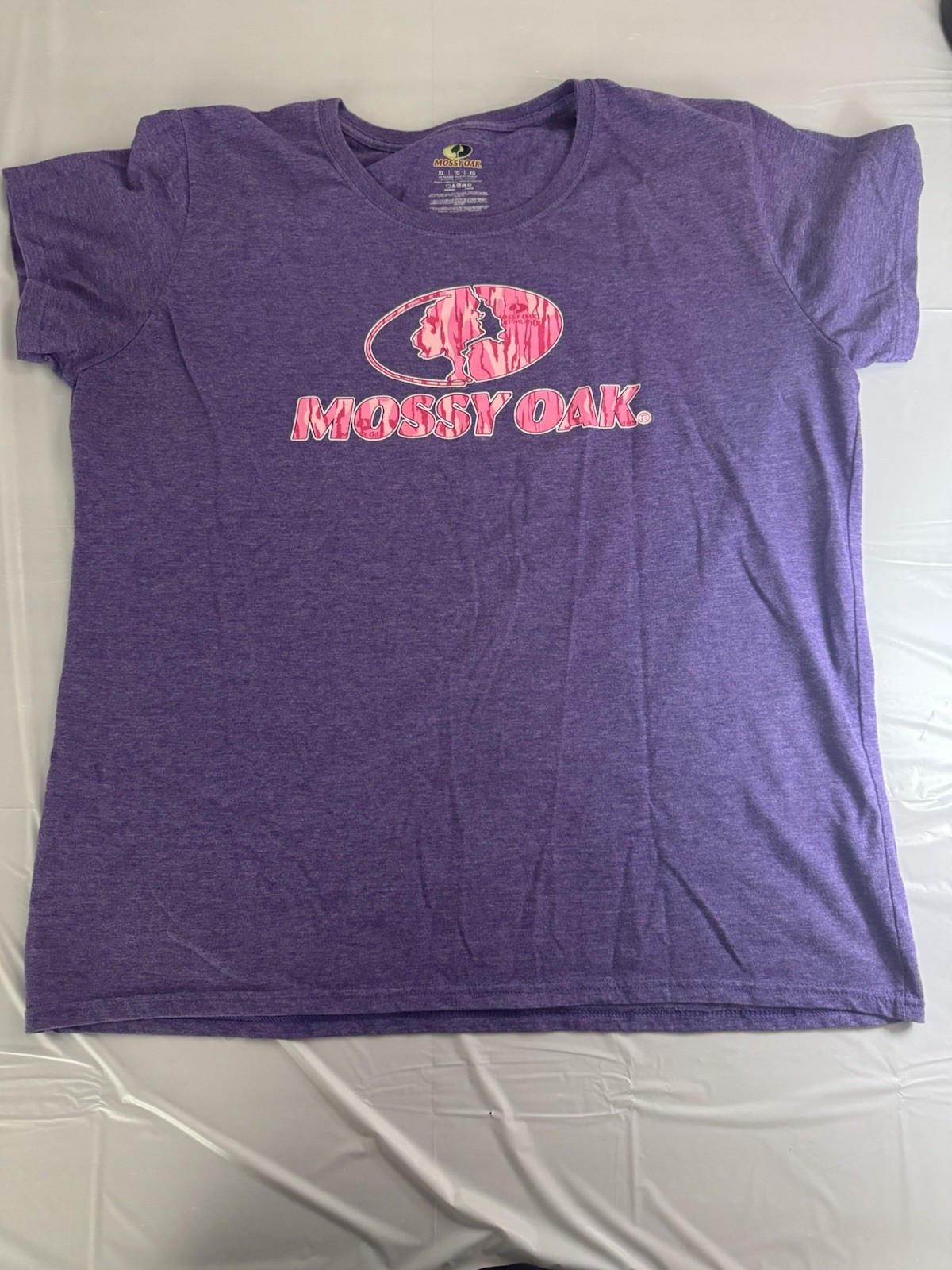 Mossy Oak Men’s Purple Logo Graphic Crew Neck Short Sleeve T-Shirt XL