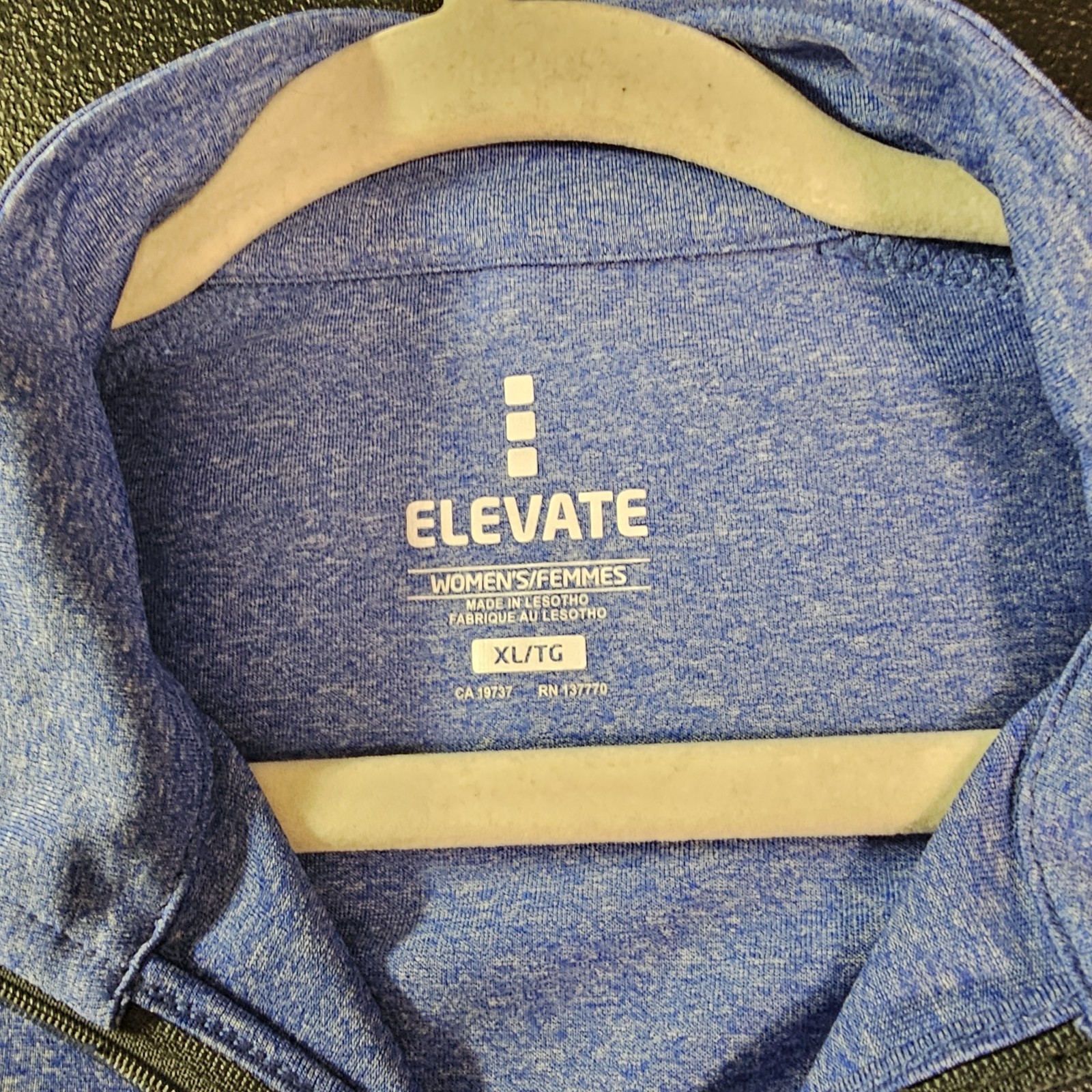 The Elevate Womens 1/4 Zip Athletic Layer Pullover Taza Heather Knit Sz XL/TG