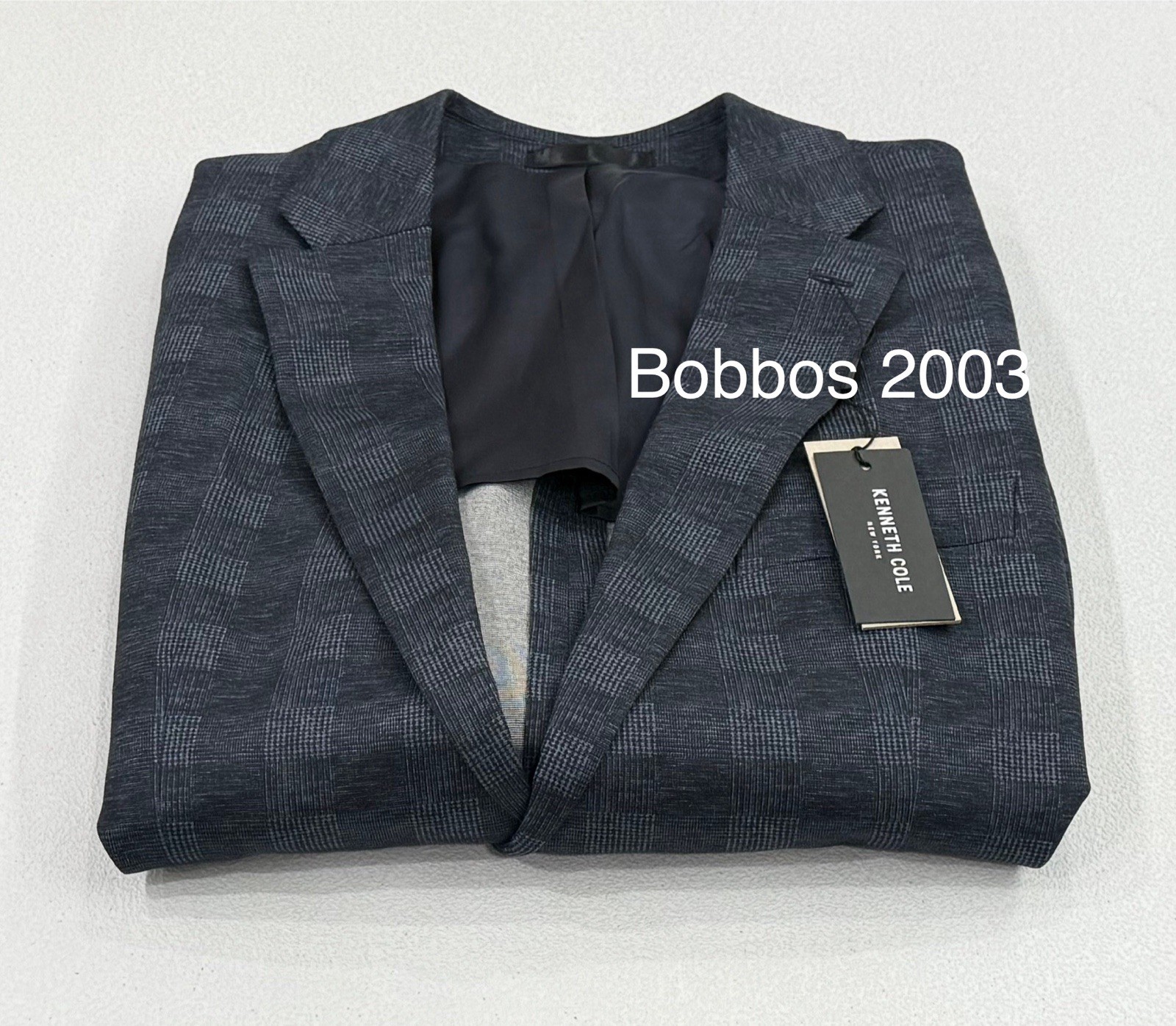 Kenneth Cole New York Men’s Slim Stretch Suit Jacket, Blue, Size L