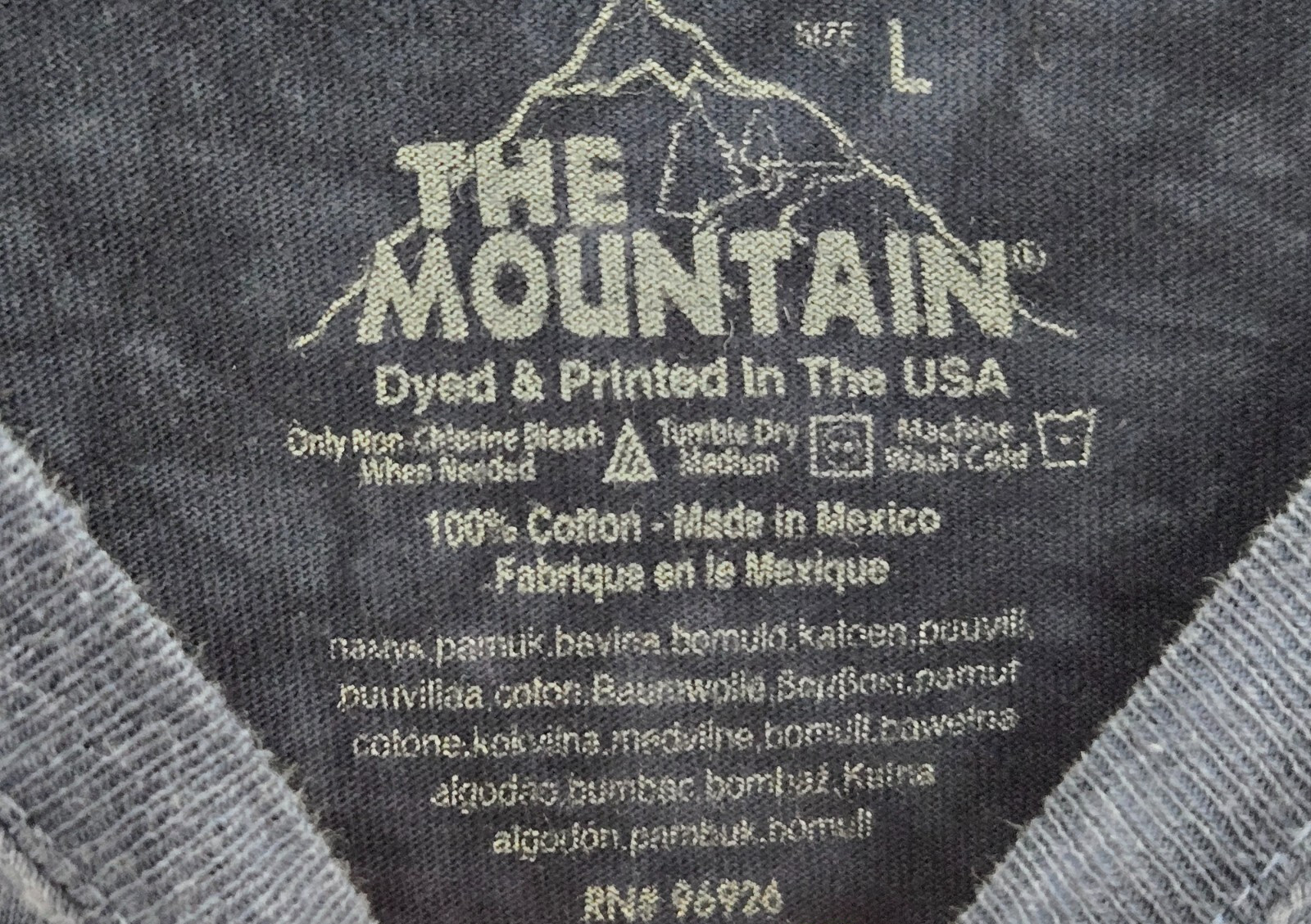 The Mountain Wolf Moon Shirt Mens Large Blue Y2K Big Graphic Tee