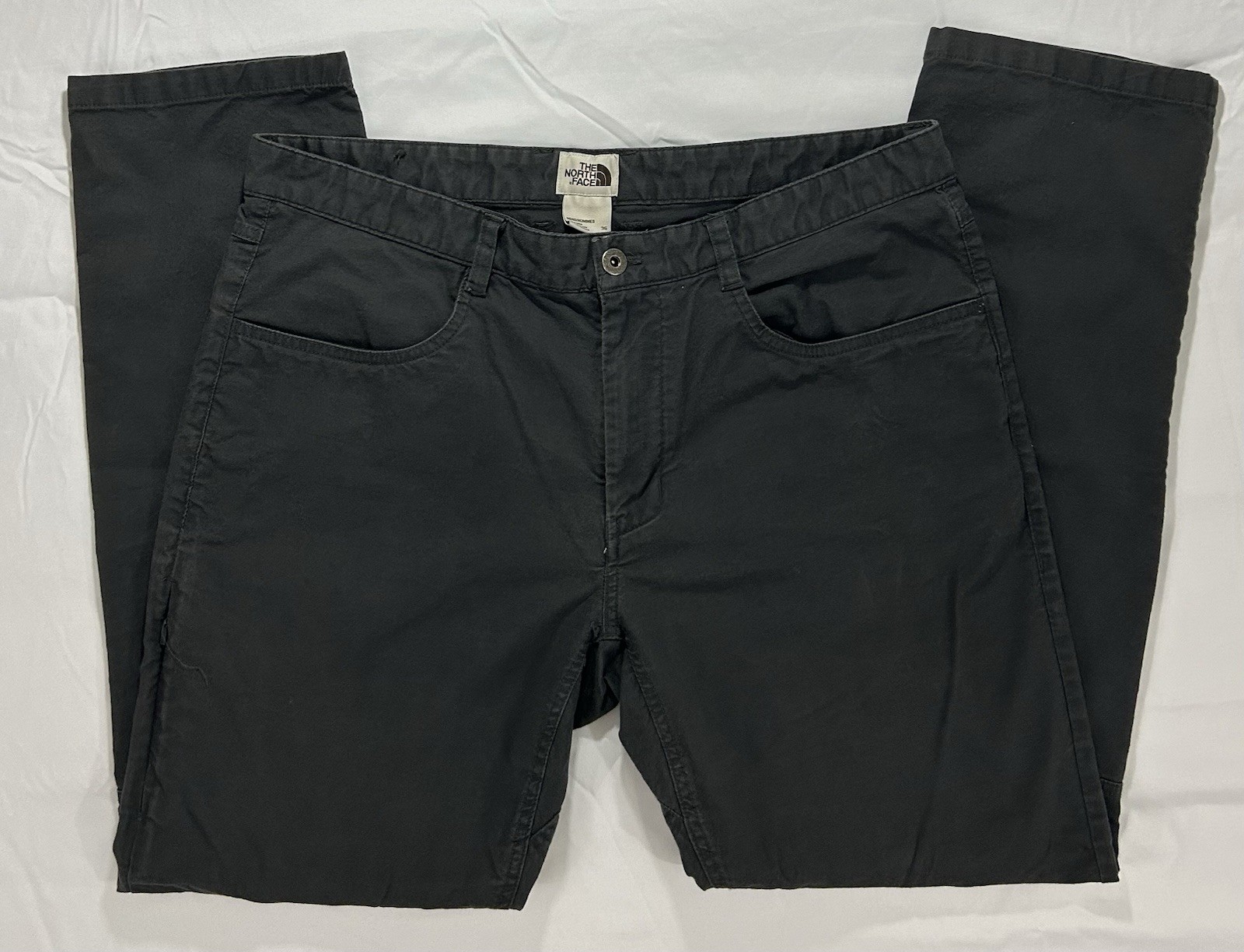 The North Face Mens Jeans 36×30 Regular Fit Straight Charcoal Gray Wash Logo