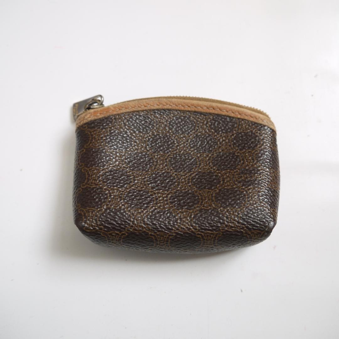 Celine Macadam Pattern All Over Leather Coin Case