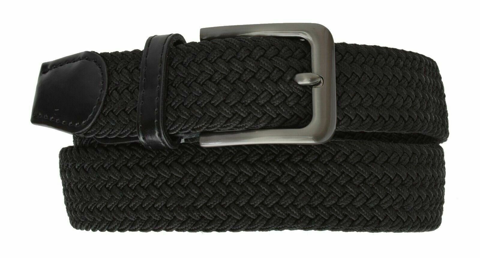 Marshal Wide Men’s Elastic Stretch Belt Gunmetal Buckle Belt Casual Golf Belt