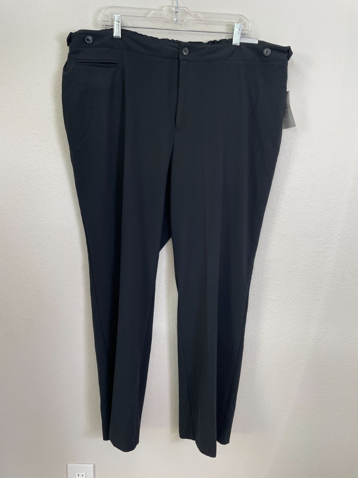 NEW Catherines Womens Plus 22W Jayne Pants Adjustable Side Tabs Black Trousers