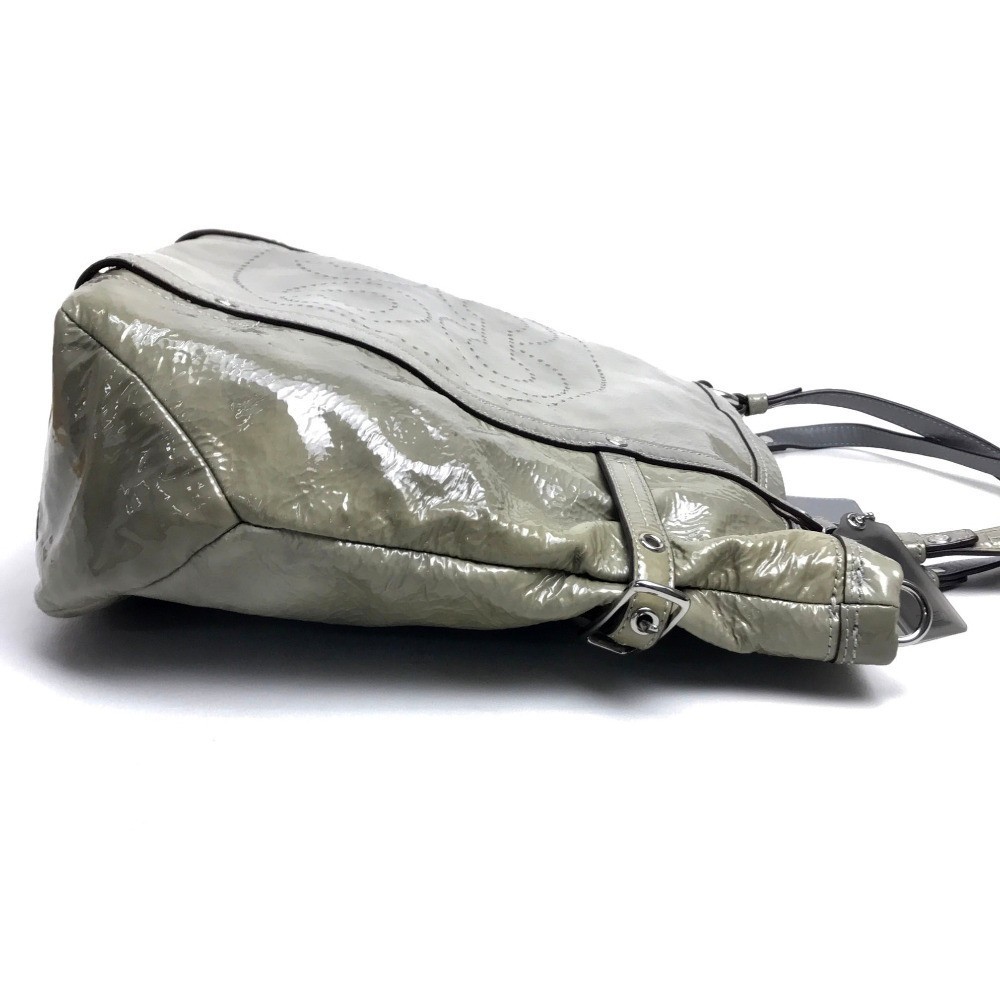 COACH 17065 Tote Bag Men’s Patent Andy Cinched Shoulder Bag Patent Leather