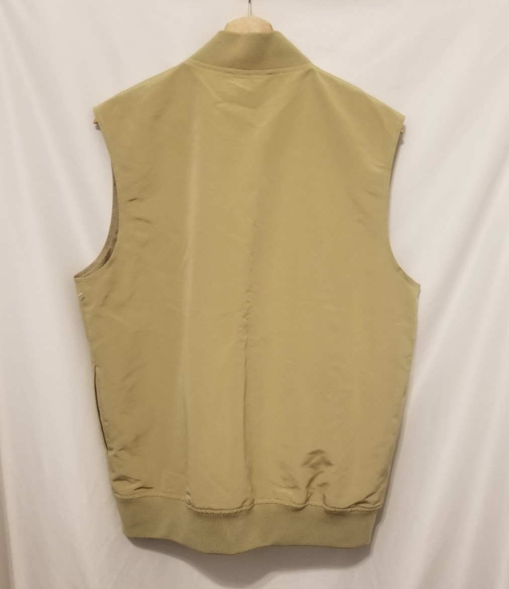 WESC Multi Cargo Twill Utility Vest Men Medium Women Large Khaki Full Zip