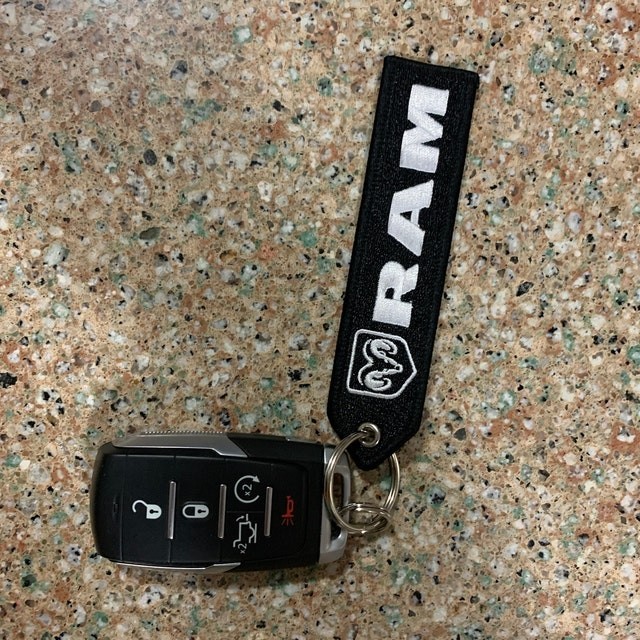 Kubota Tractor Keychain Patch Double-Sided Embroidered Tractor Key Tag Fob