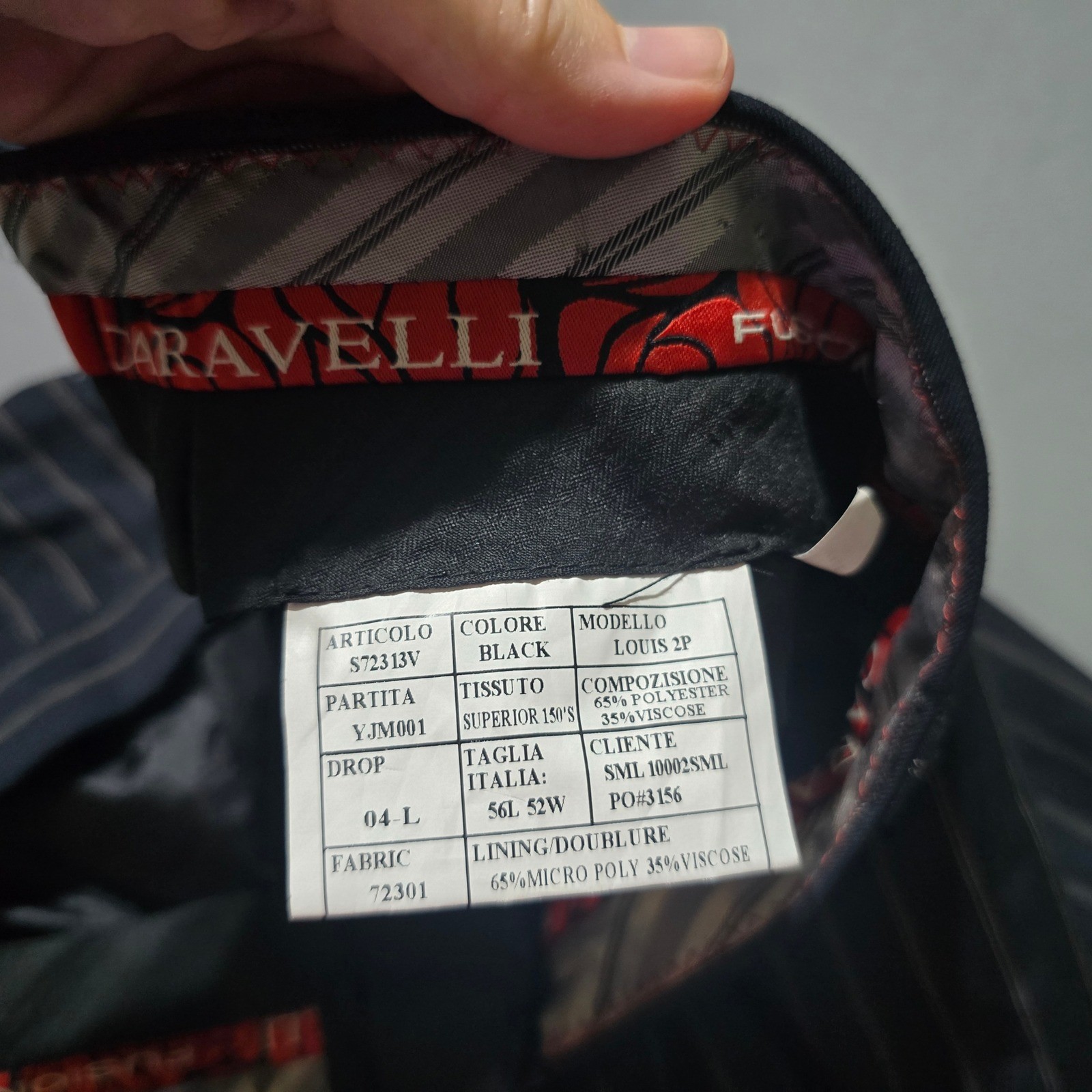 Caravelli Fusion 3 Piece Suit Mens jacket 56L 52×28 pants Vest pinstripe