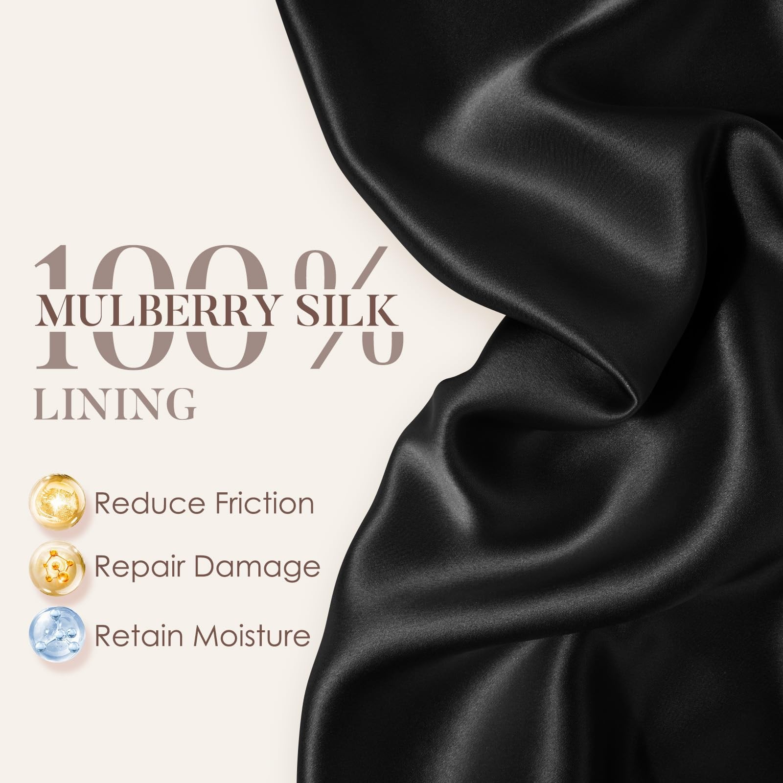 LULUSILK 100% Mulberry Silk Bonnet for Sleeping Women and Men, No More Frizzy…