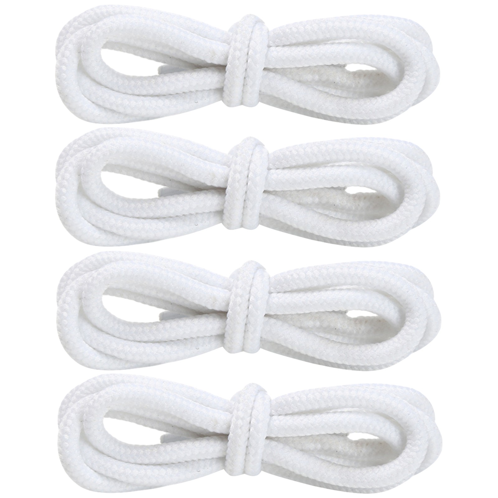 4mm Round Polyester Shoelaces 1/8″ Solid Color All Shoe Types 4 Feet, 2 Pair