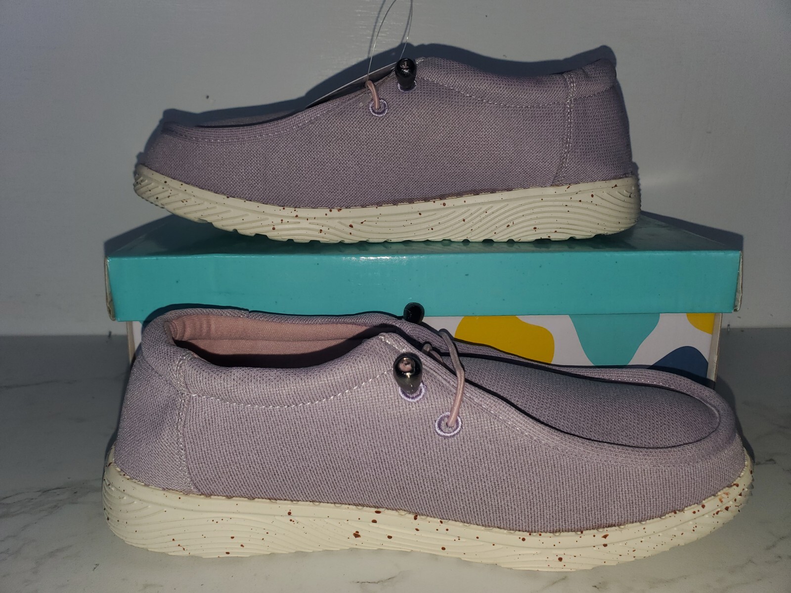 Firelli Kids Youth 6 Loafers Canvas School Walking Shoes Purple New With Box