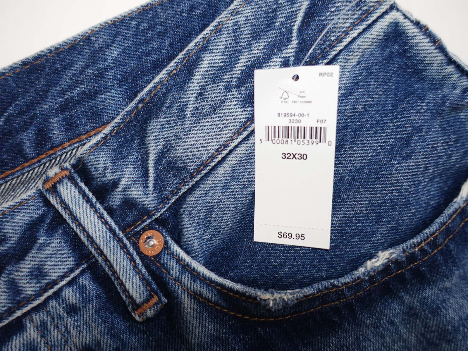 Gap Men’s 90s Original Straight Leg Jeans Size 32 x 30 NWT Button Fly High Rise