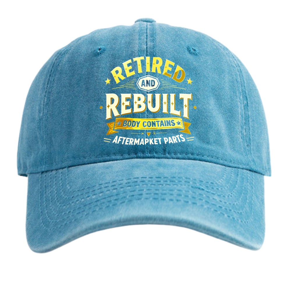 Vintage Retired Rebuilt Surgery Recovery Outdoor Leisure Unisex Dad Hat