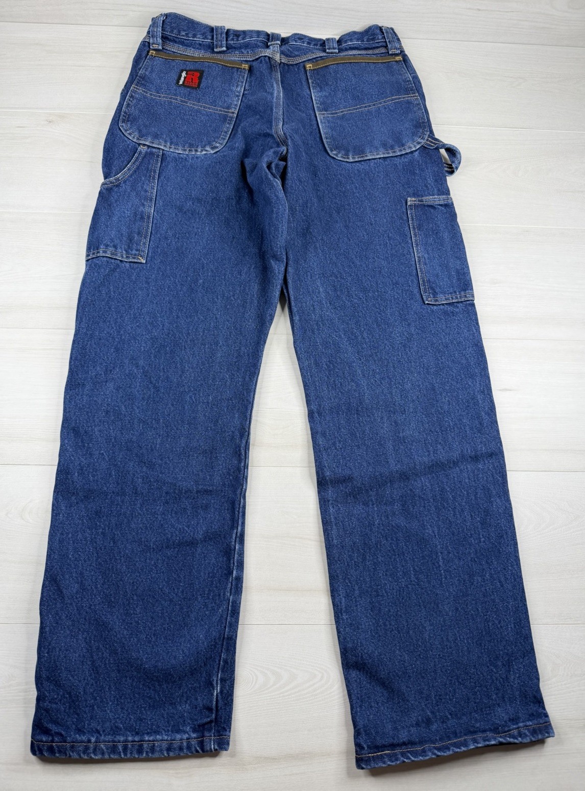 Wrangler Riggs Workwear Jeans Denim Carpenter Double Knee Hammer Loop Mens 32×32