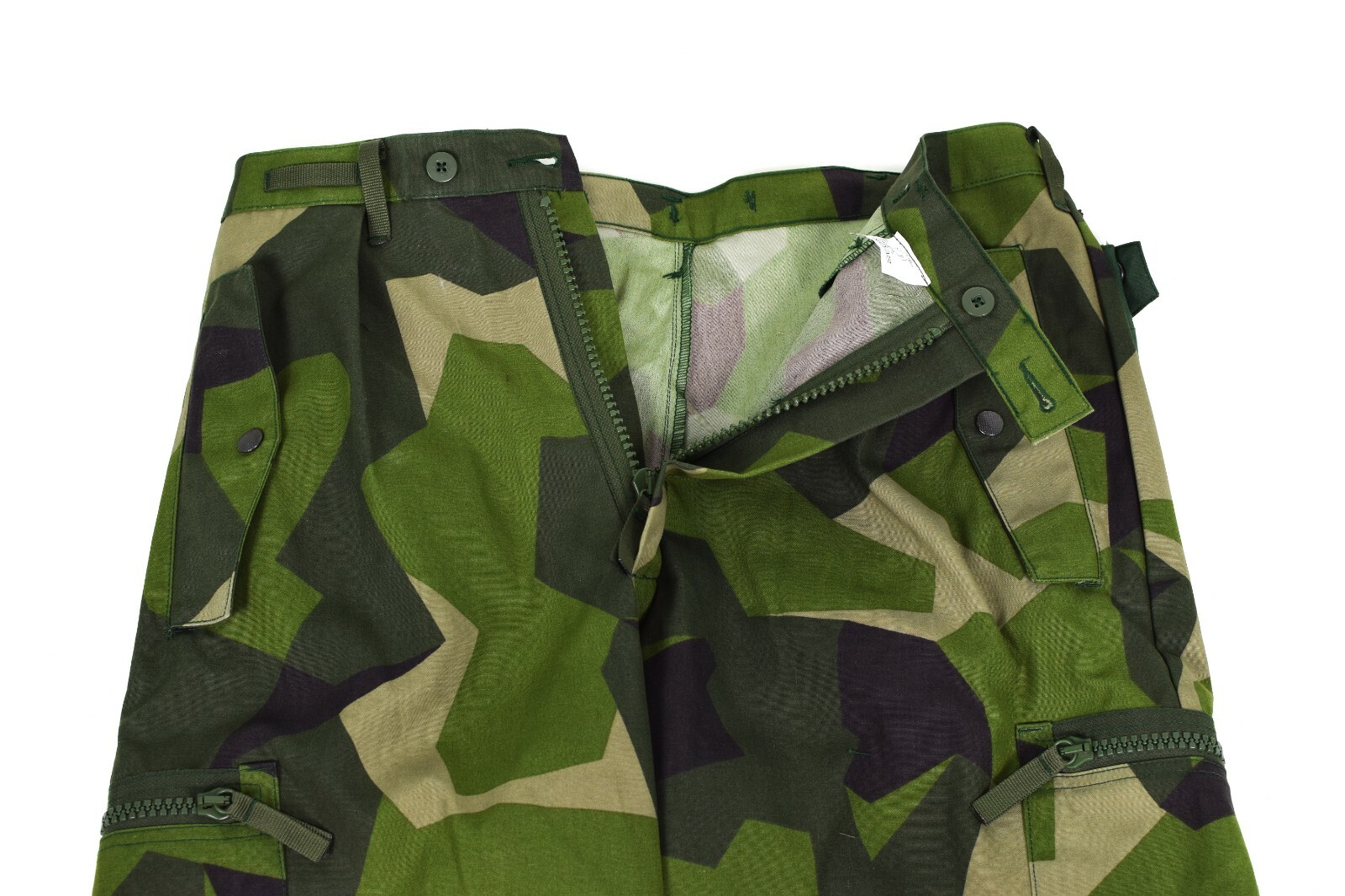 Original Swedish army M90 pants splinter camouflage field combat trousers NEW