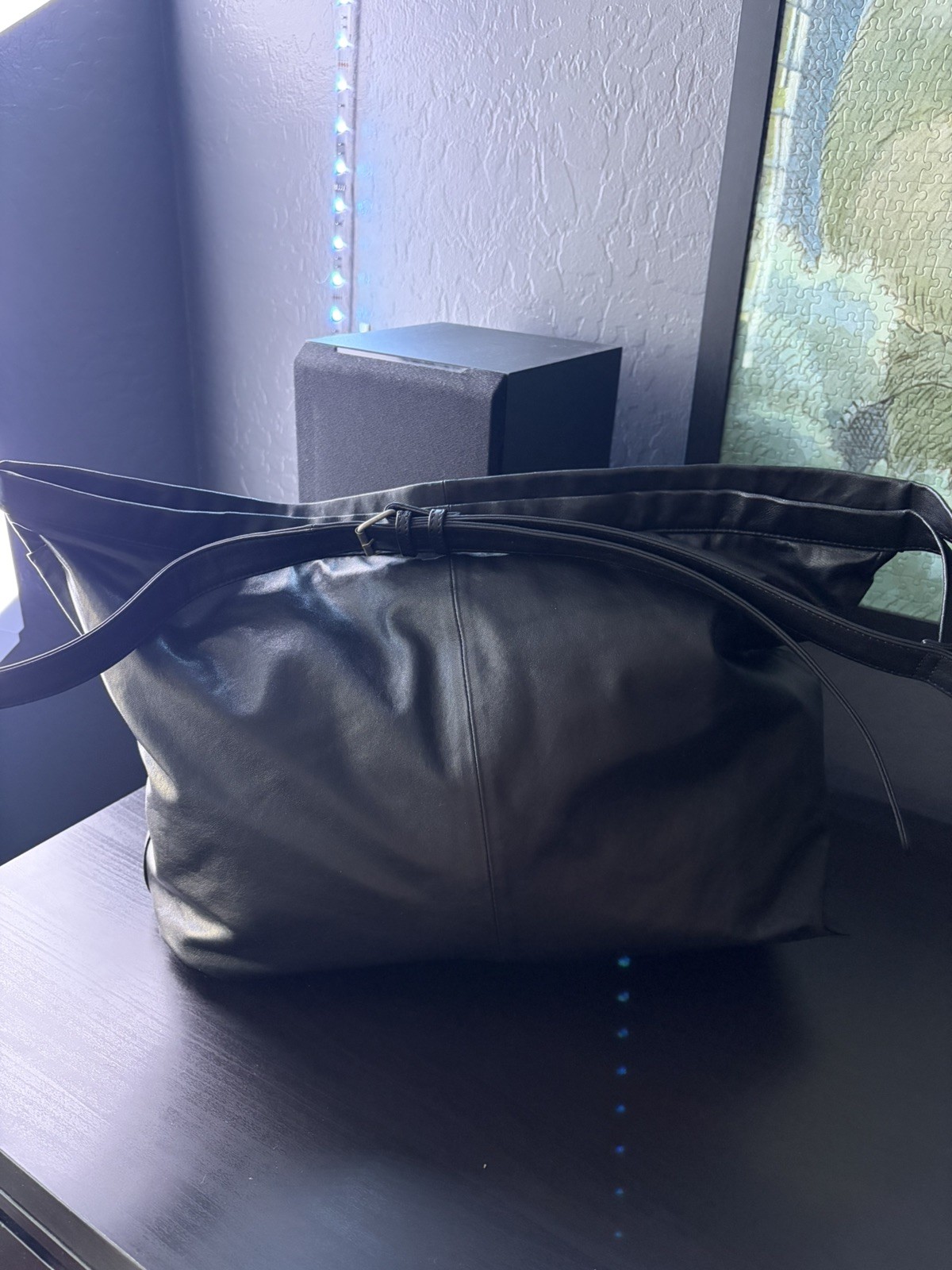 archive ANN DEMEULEMEESTER Black Leather Bag 2001