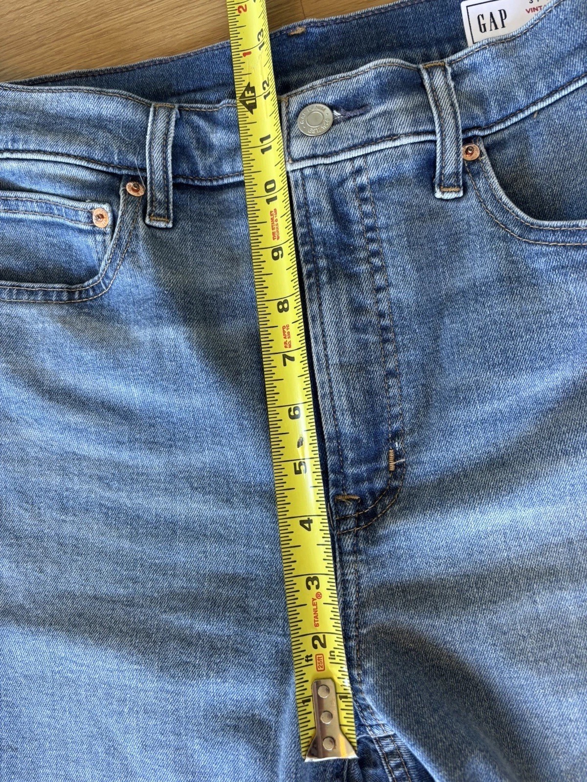 Gap Vintage Slim High Rise Womens Jeans 31 Long Zip Fly
